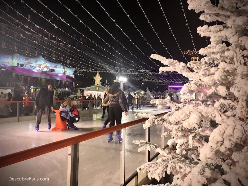 mostrar la pista de patinaje del jardín de las tullerais de paris